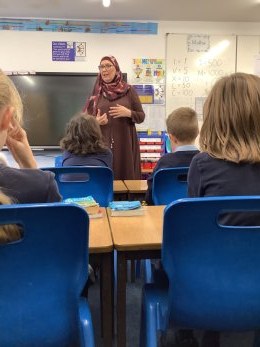 Photo from visit to Landscove C of E Primary School