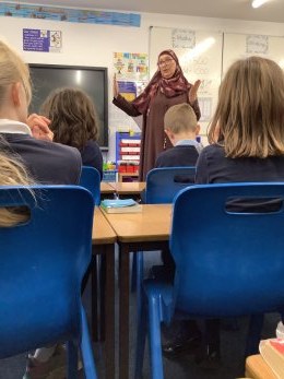 Photo from visit to Landscove C of E Primary School