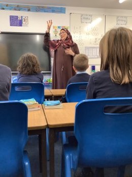 Photo from visit to Landscove C of E Primary School