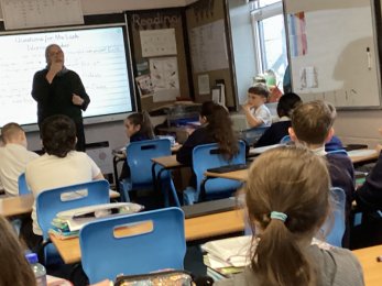 Photo from visit to Ellacombe primary school