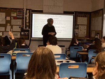 Photo from visit to Ellacombe primary school